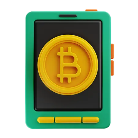 Online Bitcoin  3D Icon