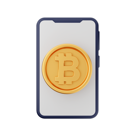 Online Bitcoin  3D Icon