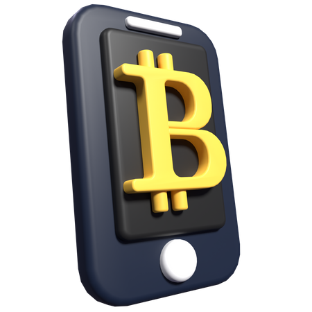 Online Bitcoin  3D Icon