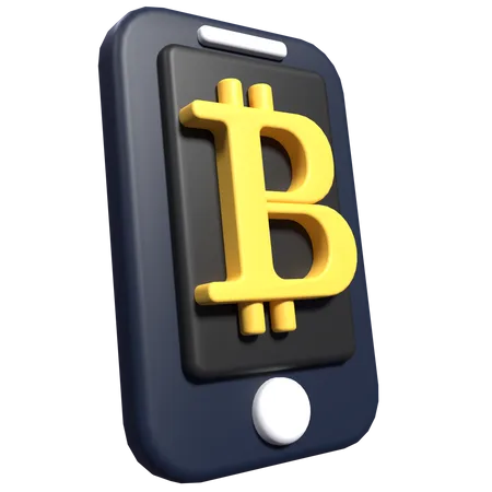 Online Bitcoin  3D Icon