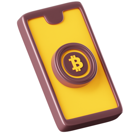 Online Bitcoin  3D Icon