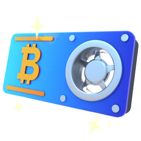 Bitcoin Investment Business Icon Logo 3 D Illustration 3D Icon
