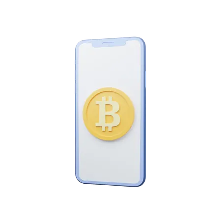 Bitcoin Aplication Icon 3D Icon