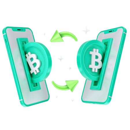 Online Bitcoin Exchange  3D Icon