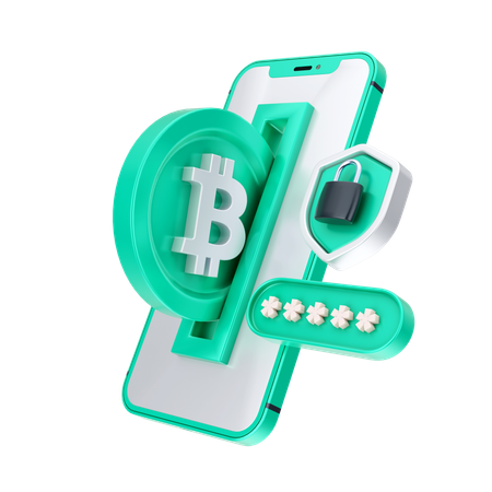 Online-Bitcoin-Sicherheit  3D Icon