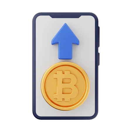 Online-Bitcoin-Überweisung  3D Icon