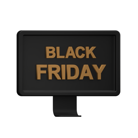 Online Black Friday Shopping  3D Icon
