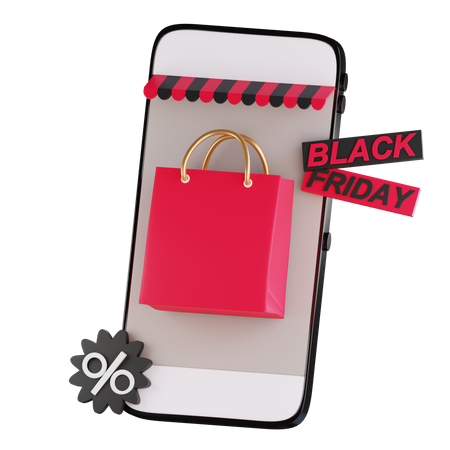 Online black Friday shopping  3D Icon
