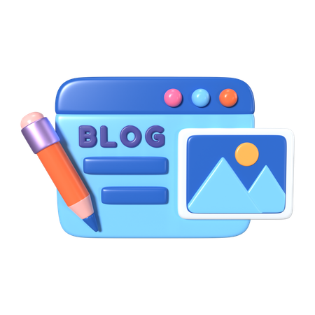 Online Blog  3D Icon