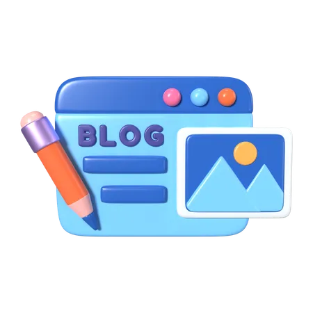 This Is Blog 3 D Render Illustration Icon It Comes As A High Resolution PNG File Isolated On A Transparent Background The Available 3 D Model File Formats Include BLEND OBJ FBX And GLTF 3D Icon