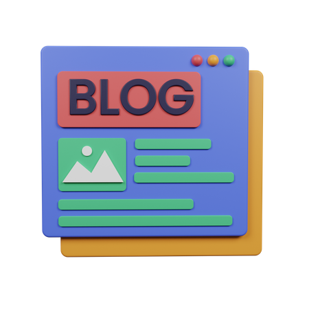 Online Blog  3D Icon