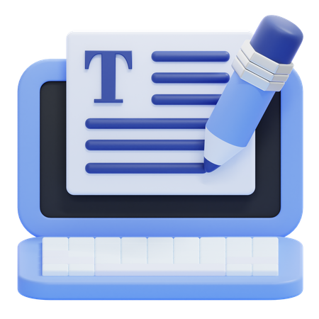 Online-Blogging  3D Icon