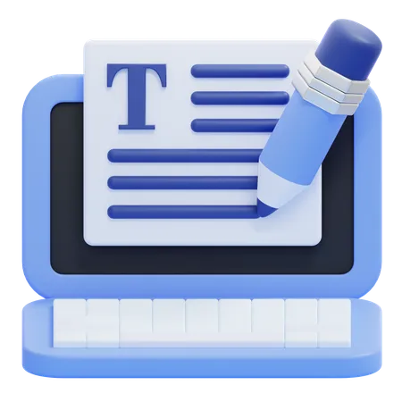 Online-Blogging  3D Icon