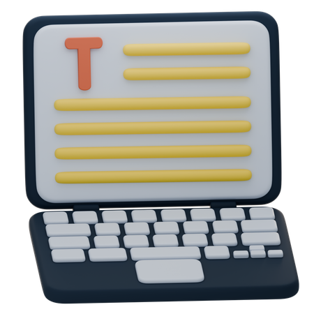 Online-Blogging  3D Icon