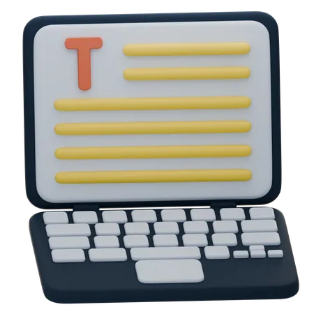 Online-Blogging  3D Icon