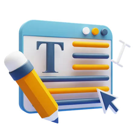 Online Blogging  3D Icon