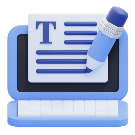 Online Blogging  3D Icon