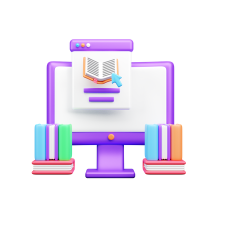 Online Book  3D Icon