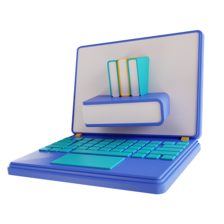 Online Book Library 3D Icon