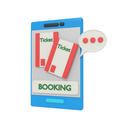 Online Book Tickets  3D Icon