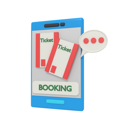 Online Book Tickets  3D Icon
