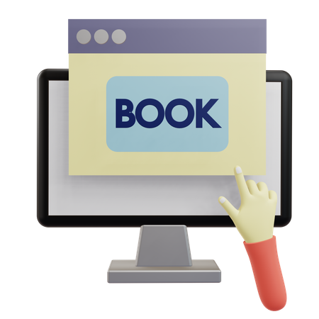 Online Booking  3D Icon