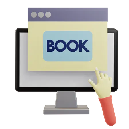 Online Booking  3D Icon