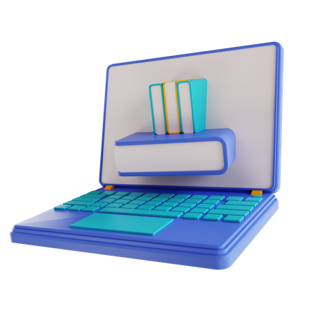 Online-Buchbibliothek  3D Icon