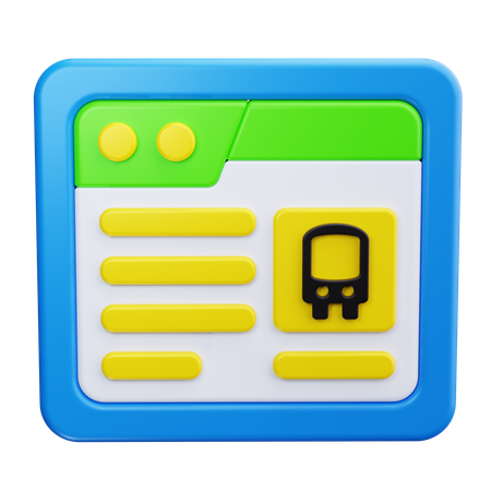 Online-Bus  3D Icon