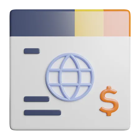 Online Business Money 3D Icon