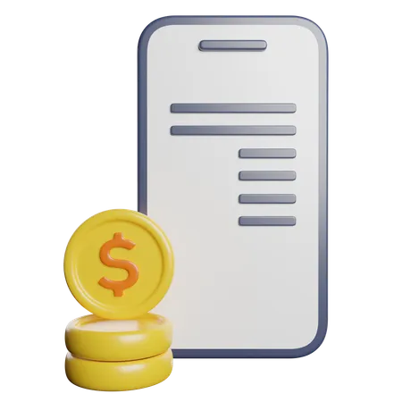 Online Business Money 3D Icon