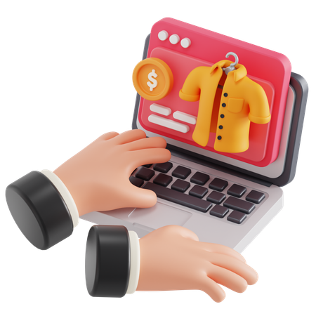 オンラインビジネス  3D Icon