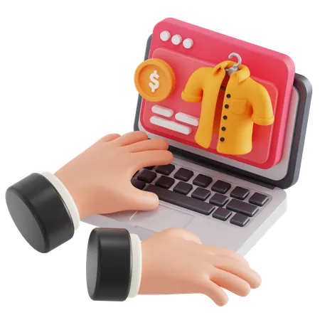 オンラインビジネス  3D Icon