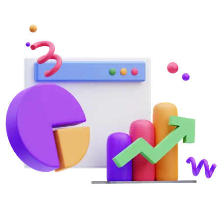 Online Business Analysis  3D Icon