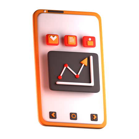 オンラインビジネスグラフ  3D Icon