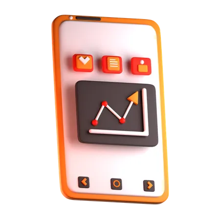 オンラインビジネスグラフ  3D Icon
