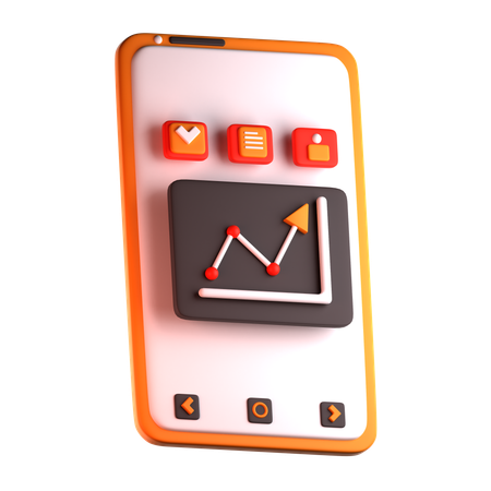 Online Business Graph  3D Icon