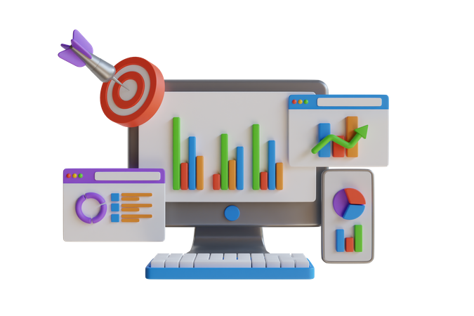 Online Business Growth  3D Icon