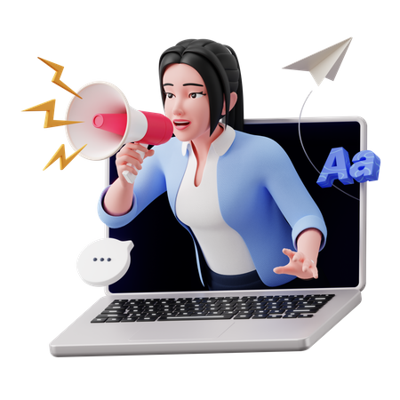 Online Business marketing  3D Icon