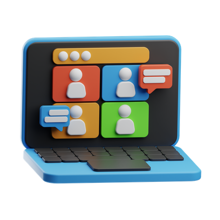 Online Business Meeting  3D Icon