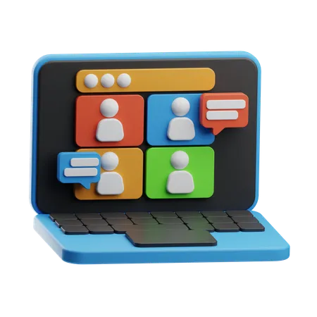 Online Business Meeting  3D Icon