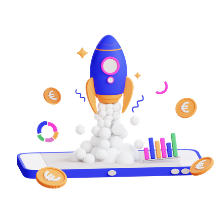 Online Business Money  3D Icon