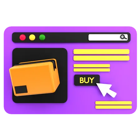 Online Buy  3D Icon