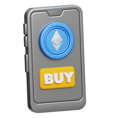 Online Buy Ethereum  3D Icon