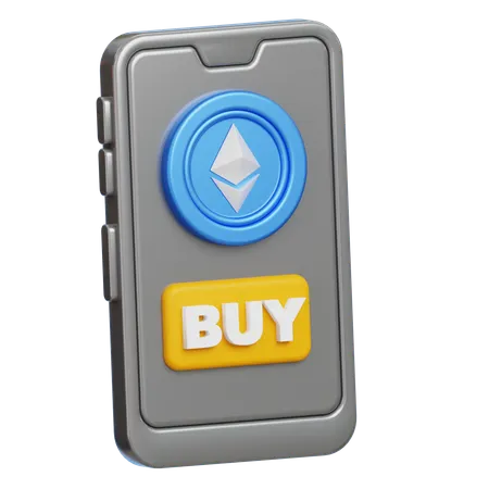 Online Buy Ethereum  3D Icon