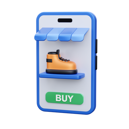 Online Buy Shoes  3D Icon