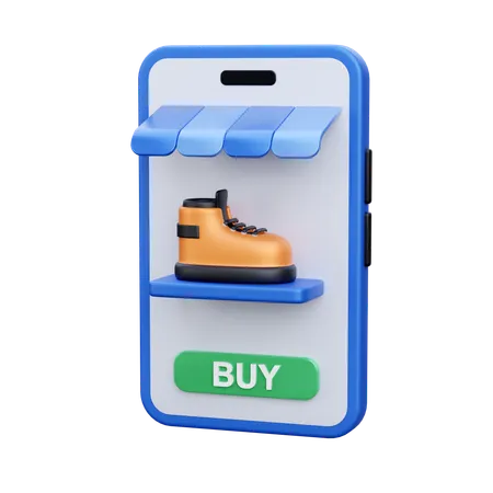 Online Buy Shoes  3D Icon