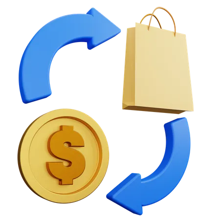 Online Buying Process  3D Icon