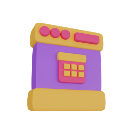 Online Calendar  3D Icon