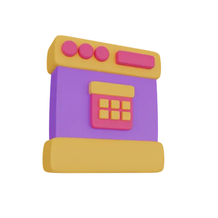 Online Calendar  3D Icon